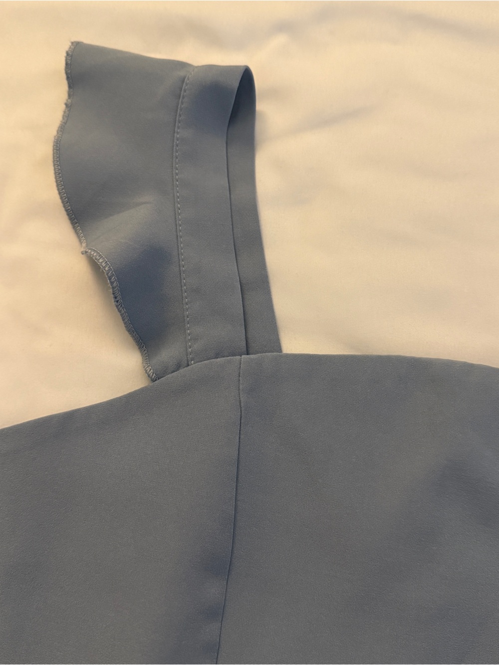 Blue Ruffle-Strap Crop Top - Picture 4 of 4